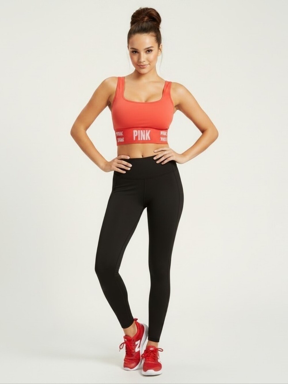 PINK Victoria's Secret Red Sports Bra, Cropped Top, Adjustable Straps, XXL, NWOT